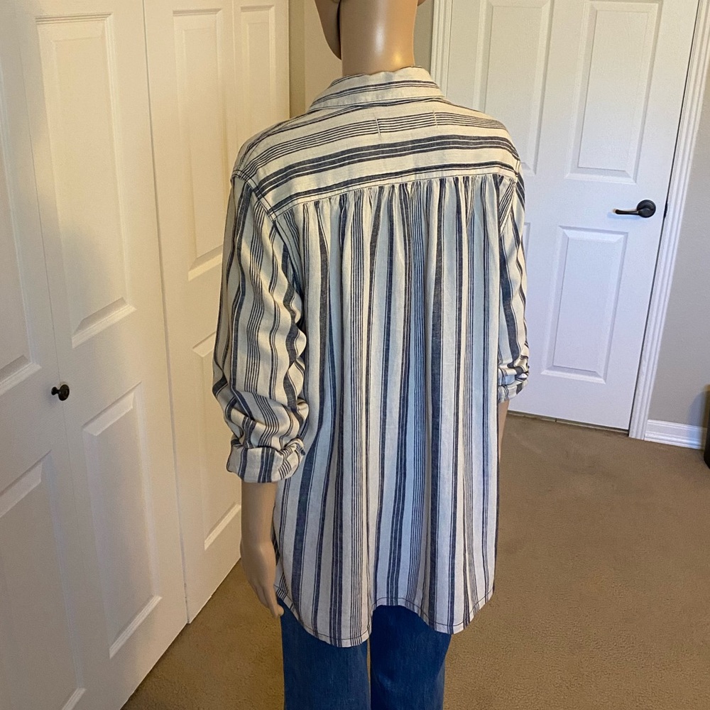 Free People Linen Shirt XS - Picture 4 of 10